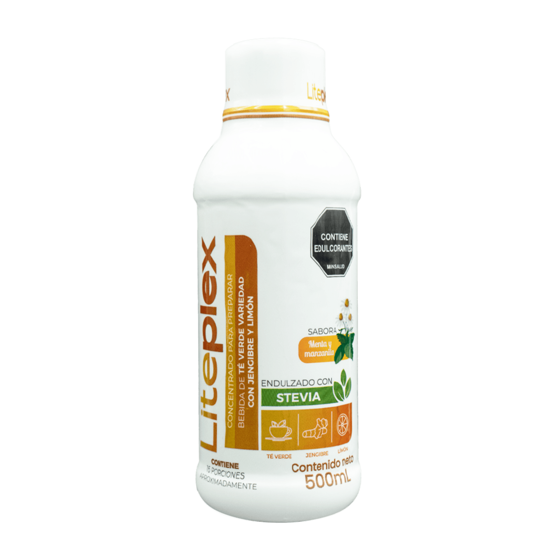 Liteplex Concentrado para Preparar Bebida de Té Verde, Jengibre y Limón 